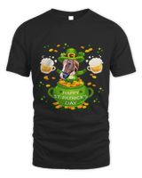 Horse Happy St.Patrick’s Day Shirt Unisex Standard T-Shirt black 
