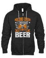 Holding Cheer I Thought You Said Beer Beer Shirt For Beer Lover With Free Shipping, Great Gift For Fathers Day Men's Zip Hoodie black 