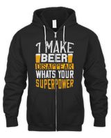 I Make Beer Disappear Whats Your Superpower Beer Shirt For Beer Lover With Free Shipping, Great Gift For Fathers Day Men's Zip Hoodie black 