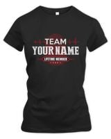 Team YOUR NAME. Lifetime Member. Create custom t-shirts Women's Premium Slim Fit Tee black 