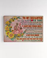 To my Daughter never forget that i love you Ready To Hang Landscape Canvas black 14x11in