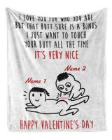 Happy Valentine My Love Arctic Fleece Blanket (50x60in) white 50x60in