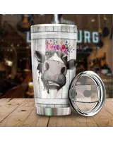 Just a Girl Who Loves Cows Full Printed Stainless Steel Tumbler (20oz) white 20oz