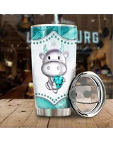 Cow Tumbler With Lid Insulated Travel Cup 20oz Jewelry Style Full Printed Stainless Steel Tumbler (20oz) white 20oz