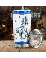 Just A Girl Who Loves Horses Tumbler Jewelry Style 20oz Full Printed Stainless Steel Tumbler (20oz) white 20oz
