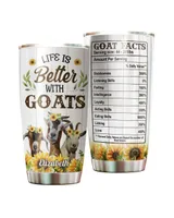 Personalized Life Is Better With Goats Sunflower Full Printed Stainless Steel Tumbler (20oz) white 20oz Personalized Life Is Better With Goats Sunflower Full Printed Stainless Steel Tumbler (20oz) white 20oz