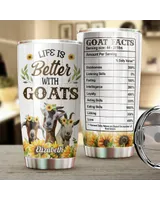 Personalized Life Is Better With Goats Sunflower Full Printed Stainless Steel Tumbler (20oz) white 20oz Personalized Life Is Better With Goats Sunflower Full Printed Stainless Steel Tumbler (20oz) white 20oz