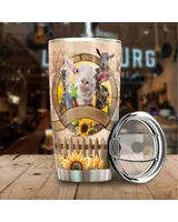 Work Hard So My Goat Can Have A Better Life Full Printed Stainless Steel Tumbler (20oz) white 20oz
