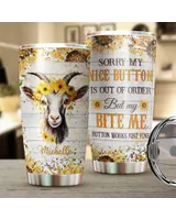 Personalized Sorry My Nice Button Is Out Of Order Goat Full Printed Stainless Steel Tumbler (20oz) white 20oz Personalized Sorry My Nice Button Is Out Of Order Goat Full Printed Stainless Steel Tumbler (20oz) white 20oz