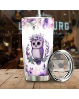 I Just Freaking Love Owls OK Full Printed Stainless Steel Tumbler (20oz) white 20oz