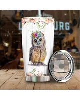 Just A Girl Who Loves Owls Full Printed Stainless Steel Tumbler (20oz) white 20oz