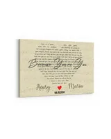 Personalized Custom Song Lyrics On Canvas CS34 Ready To Hang Landscape Canvas white 14x11in
