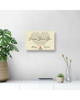 Personalized Custom Song Lyrics On Canvas CS34 Ready To Hang Landscape Canvas white 14x11in