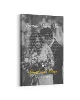 Personalized Custom Song Lyrics On Picture Photo Canvas CS37 Ready To Hang Portrait Canvas white 11x14in