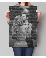 Personalized Custom Song Lyrics On Picture Photo Canvas CS42 Ready To Hang Portrait Canvas white 11x14in