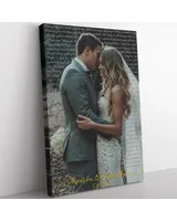 Personalized Custom Song Lyrics On Picture Photo Canvas CS46 Ready To Hang Portrait Canvas white 11x14in