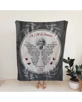 Personalized Mom In Loving Memory Memorial As I Sit In Heaven Sherpa Fleece Blanket FBL126 Cozy Plush Fleece Blanket white 30x40in