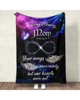 Personalized Name In Loving Memory Memorial Sherpa Fleece Blanket FBL123 Cozy Plush Fleece Blanket white 30x40in