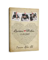 Personalized Custom Song Lyrics On Picture Photo Canvas CS74 Ready To Hang Portrait Canvas white 11x14in
