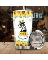 I Never Dreamed I'd Grow Up To Be A Crazy Chicken Lady Sunflower Full Printed Stainless Steel Tumbler (20oz) white 20oz
