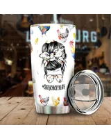 Custom Name Crazy Chicken Lady Full Printed Stainless Steel Tumbler (20oz) white 20oz Custom Name Crazy Chicken Lady Full Printed Stainless Steel Tumbler (20oz) white 20oz