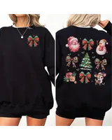 Coquette Christmas Crewneck Sweatshirt, Retro Christmas Sweatshirt, Coquette Christmas Shirt, Christmas Gift, Tis the Season Christmas Shirt Unisex Sweatshirt white s