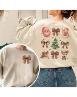 Coquette Christmas Crewneck Sweatshirt, Retro Christmas Sweatshirt, Coquette Christmas Shirt, Christmas Gift, Tis the Season Christmas Shirt Unisex Sweatshirt white s