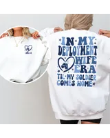 In My Deployment Wife Era Sweatshirt, Proud Military Wife Sweatshirt, Valentines Day Shirt For Wife, Military Wife Shirt, Military Wife Gift Unisex Sweatshirt white s