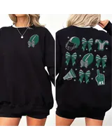 Football Coquette, Coquette Shirt, Football Team Shirt, Game Day, Touchdown Season, Sports Shirt, Sport Gift, Sport Lover, Football Lover Unisex Sweatshirt white s