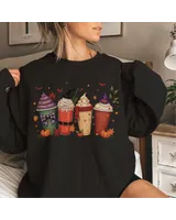 Spooky Milk Tea Latte Coffee Halloween Sweatshirt, Spooky Boba Shirt, Latte Shirt, Coffee Shirt, Witch Shirt, Halloween Gift For Boba Lover Unisex Sweatshirt white s