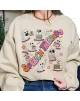 Speech Language Pathology Halloween Sweatshirt, Speech Language Therapy Shirt, SLP Shirt, Halloween Gift For SLP, Language Pathology Shirt Unisex Sweatshirt white s