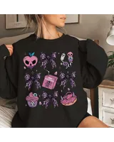 Coquette Halloween Sweatshirt, Vintage Halloween Shirt, Coquette Pumpkin Shirt, Halloween Shirt, Retro Halloween Shirt Gift, Pumpkin Season Unisex Sweatshirt white s