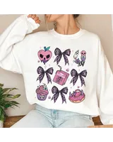 Coquette Halloween Sweatshirt, Vintage Halloween Shirt, Coquette Pumpkin Shirt, Halloween Shirt, Retro Halloween Shirt Gift, Pumpkin Season Unisex Sweatshirt white s
