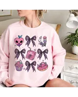 Coquette Halloween Sweatshirt, Vintage Halloween Shirt, Coquette Pumpkin Shirt, Halloween Shirt, Retro Halloween Shirt Gift, Pumpkin Season Unisex Sweatshirt white s