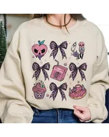 Coquette Halloween Sweatshirt, Vintage Halloween Shirt, Coquette Pumpkin Shirt, Halloween Shirt, Retro Halloween Shirt Gift, Pumpkin Season Unisex Sweatshirt white s