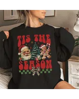 Tis the Season Christmas Shirt, Coquette Christmas Crewneck Sweatshirt, Retro Christmas Sweatshirt, Coquette Christmas Shirt, Christmas Gift Unisex Sweatshirt white s