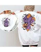 Retro Spooky Season Sweatshirt, Spooky Sweatshirt, Spooky Halloween, Vintage Halloween Shirt, Halloween Bat Shirt, Retro Halloween Shirt Unisex Sweatshirt white s
