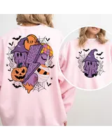 Retro Spooky Season Sweatshirt, Spooky Sweatshirt, Spooky Halloween, Vintage Halloween Shirt, Halloween Bat Shirt, Retro Halloween Shirt Unisex Sweatshirt white s