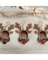 Personalize 2 layers wooden ornament - Deer