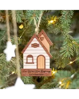 Personalize 2 layers wooden ornament - House