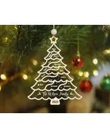 Personalize 2 layers wooden ornament-Tree