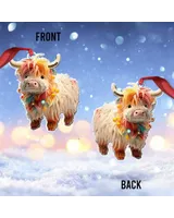 Cow Christmas Arcylic Ornament - Gift For Farm , Ornament Decor 2