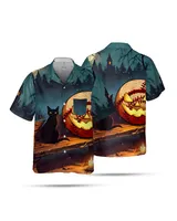 Baseball Halloween Shirts- Hawaiian Shirts AOP Hawaiian Shirt with Pocket 2 white s