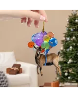 Christmas Acrylic Goat Ornament with Balloons - Gift For Farm , Ornament Decor , Birthday Gift