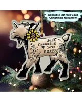 Adorable 2D Flat Goat Acrylic Ornament - Gift For Farm , Ornament Decor , Birthday Gift