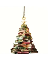 Classic Bookshelf Christmas Tree Ornament- Gift For Christmas , Ornament Decor