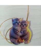 Adorable Couple Cat Arcylic Ornament - Gift For Christmas , Ornament Decor