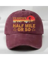 It's Another Half Mile Or So Baseball Cap Burgundy Color - Hiking, Camping, Backpacking