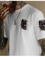 YOUR FIRST MISTAKE WOLF - All Over Print , Skull Drawing, Skull Art, Skull Tattoos AOP Unisex Standard T-shirt 2 white s