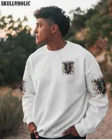 BE CAREFUL WHEN I'M SILENT REAPER - All Over Print , Skull Drawing, Skull Art, Skull Tattoos AOP Unisex Standard Crewneck Sweatshirt 2 white s BE CAREFUL WHEN I'M SILENT REAPER - All Over Print , Skull Drawing, Skull Art, Skull Tattoos AOP Unisex Standard Crewneck Sweatshirt 2 white s